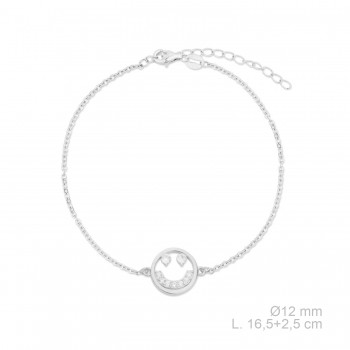 Silver bracelet with cubic...