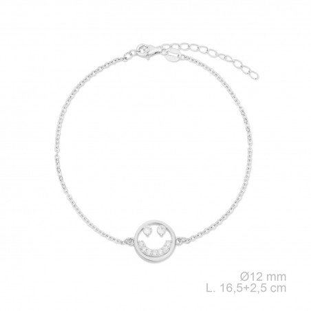 Bracelet en Argent avec oxyde de zirconium