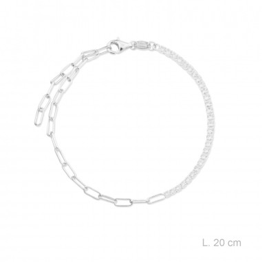 Pulsera de Plata de Ley con circonitas