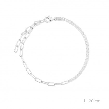 Bracelet en Argent avec oxyde de zirconium