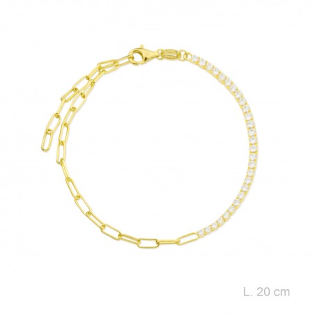 Pulsera de Plata de Ley con circonitas