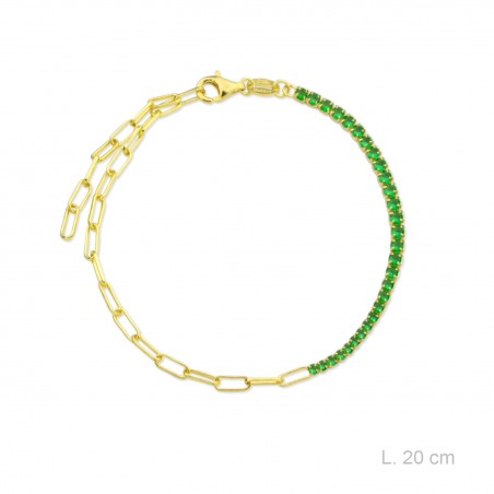 Pulsera de Plata de Ley con circonitas