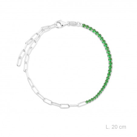 Bracelet en Argent avec oxyde de zirconium