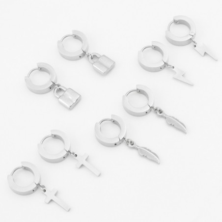 Display - 12 Stainless steel earrings