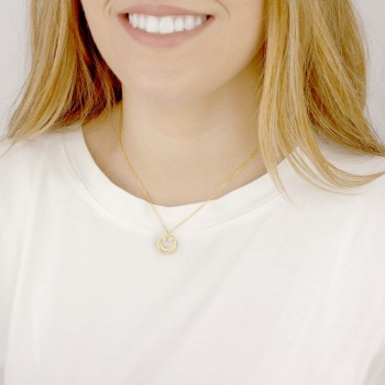 Silver necklace with cubic... 2