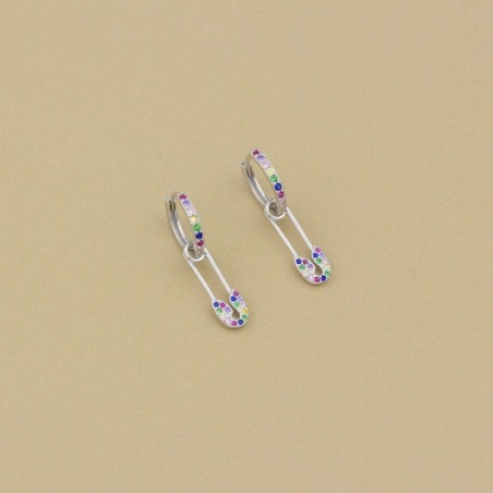 Boucles d'oreilles en Argent avec oxyde de zirconium