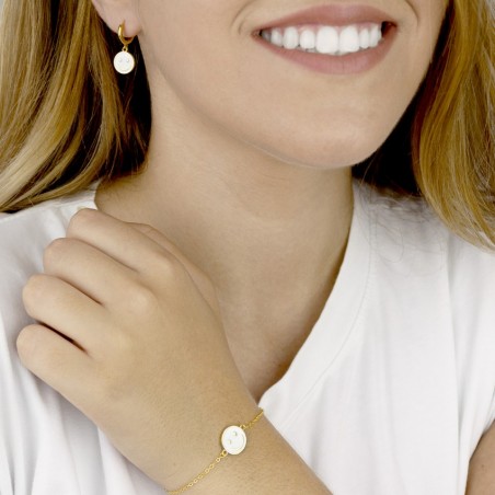 Pendientes Aro Smile Blancos Do