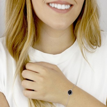 Pulsera Smiley Negro 2