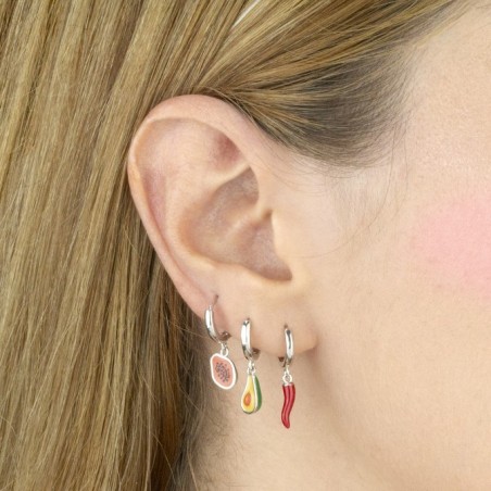 Pendientes Aro Fruits Chili Rojo / Guindilla
