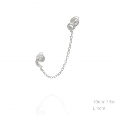 Boucles d'oreilles Argent lisse