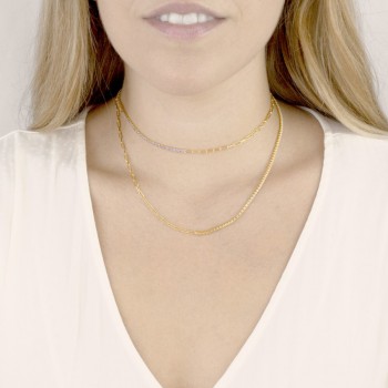 Silver necklace with cubic... 2