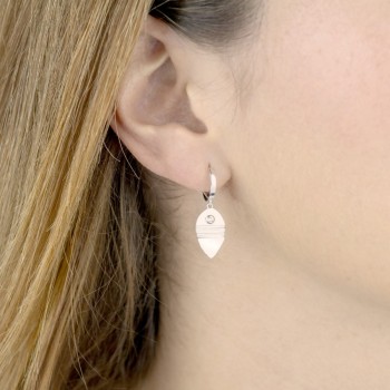 Silver Earrings with Cubir... 2