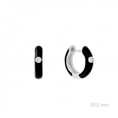 Silver earrings with cubic zirconium