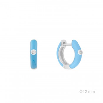 Silver earrings with cubic...