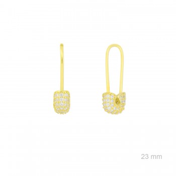 Silver earrings with cubic...