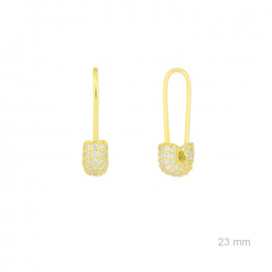 Brincos de Prata Esterlina com zircônia