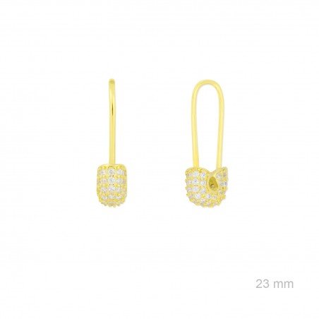 Silver earrings with cubic zirconium