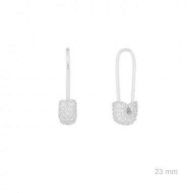 Silver earrings with cubic zirconium