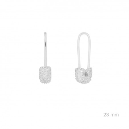 Brincos de Prata Esterlina com zircônia