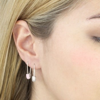 Silver earrings with cubic... 2