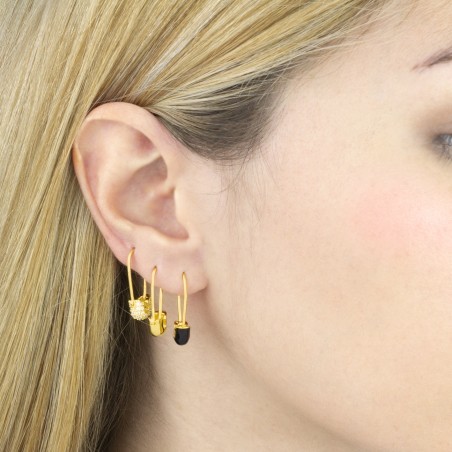 Silver earrings with cubic zirconium