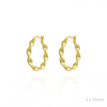 Pendientes Aro Dorado Rizado