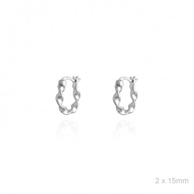 Boucles d'oreilles Argent lisse