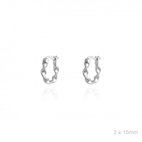 Boucles d'oreilles Argent lisse