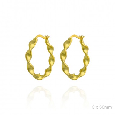 Boucles d'oreilles Argent lisse