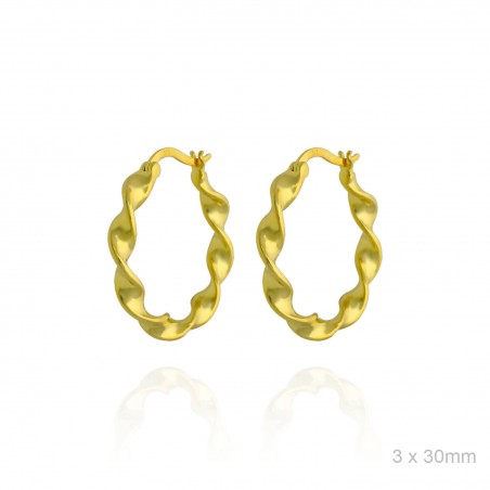 Boucles d'oreilles Argent lisse