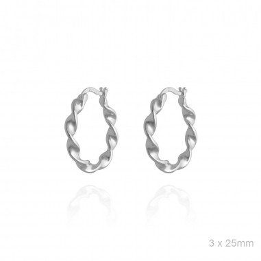 Pendientes Aro Rizado 25mm