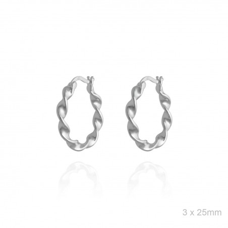 Pendientes Aro Rizado 25mm