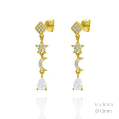 Boucles d'oreilles Zircons