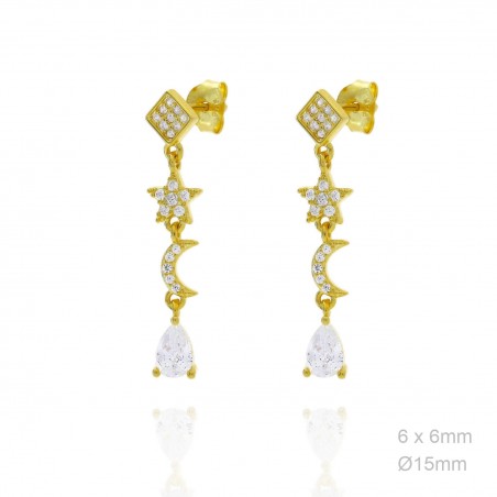 Boucles d'oreilles Zircons