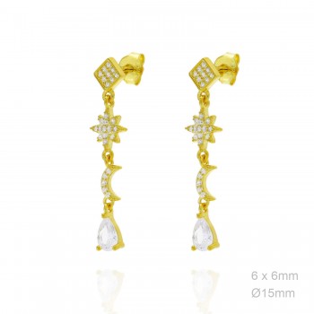 Boucles d'oreilles Zircons