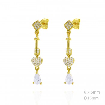 Boucles d'oreilles Zircons