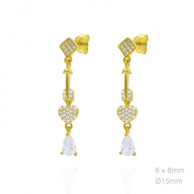 Boucles d'oreilles Zircons