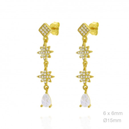Boucles d'oreilles Zircons