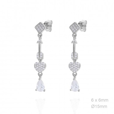 Boucles d'oreilles Zircons