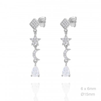 Boucles d'oreilles Zircons