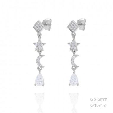 Boucles d'oreilles Zircons