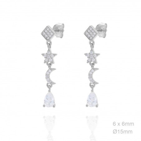 Boucles d'oreilles Zircons