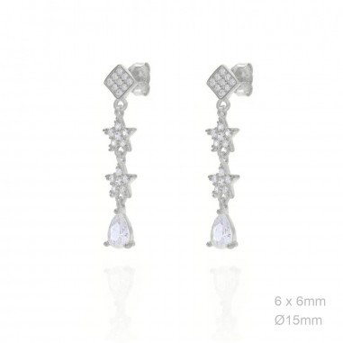 Boucles d'oreilles Zircons