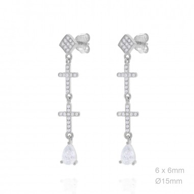 Boucles d'oreilles Zircons