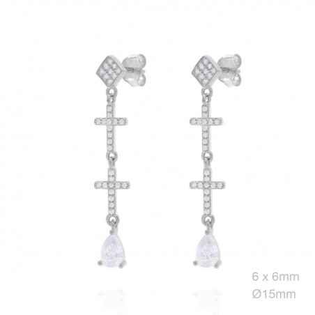 Boucles d'oreilles Zircons