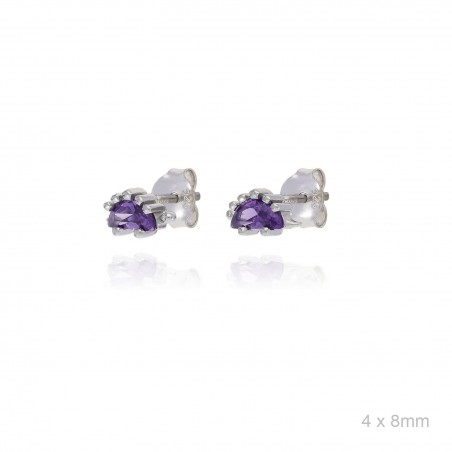 Pendientes Presión Dinosaurio Morado