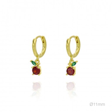Pendientes Aro Dorado Manzana Circ
