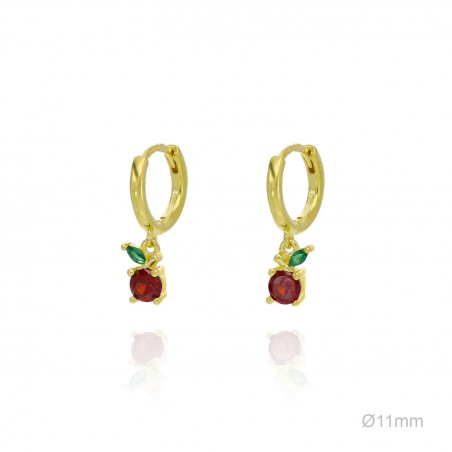 Pendientes Aro Dorado Manzana Circ