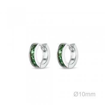 Pendientes Aro Mini Circ Verde