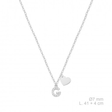 Sautoir en Argent avec oxyde de zirconium | G